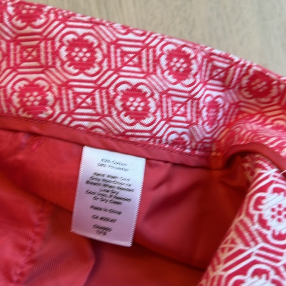 Talbots Women’s Heritage Red Paisley Geometric Print Cropped Ankle Pants Size 6 - Picture 11 of 12